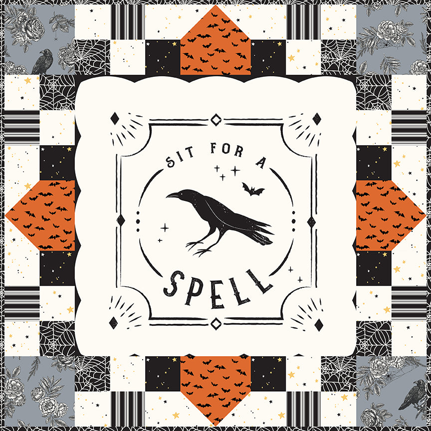 Sophisticated Halloween Pillows, Fabric Project Panel 36"x43" from Riley Blake Designs