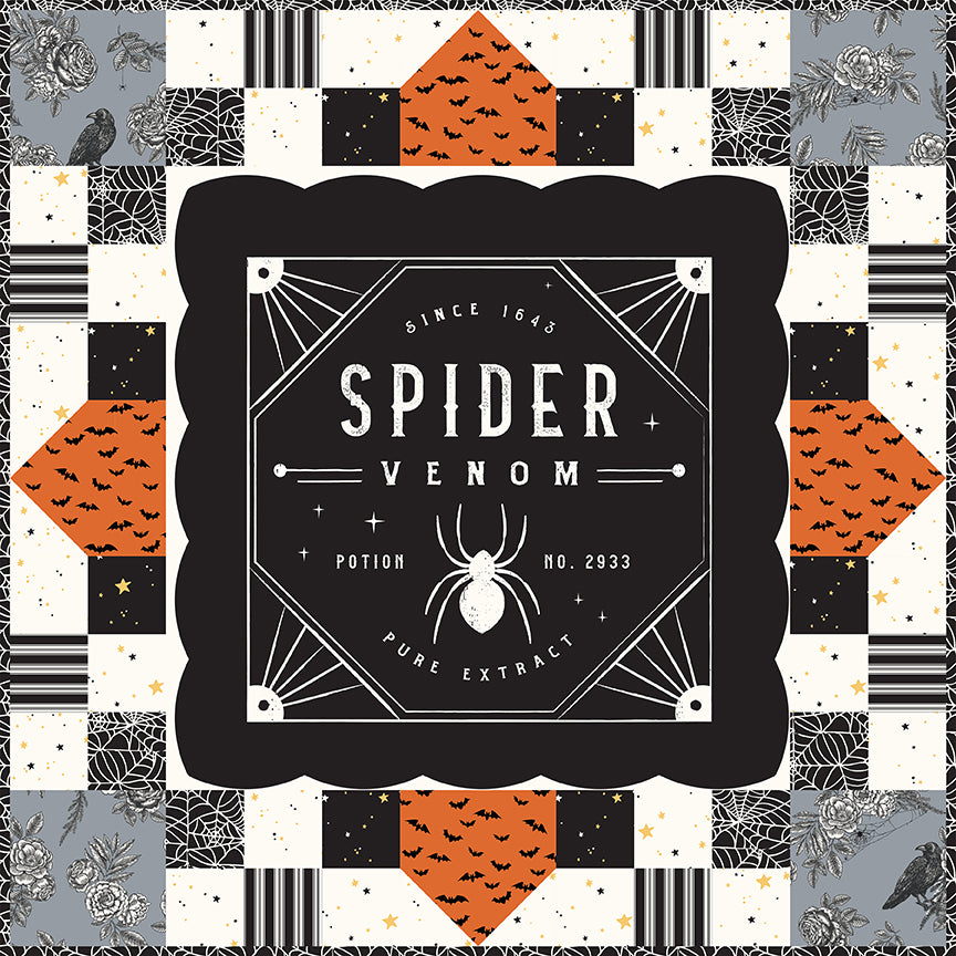 Sophisticated Halloween Pillows, Fabric Project Panel 36"x43" from Riley Blake Designs