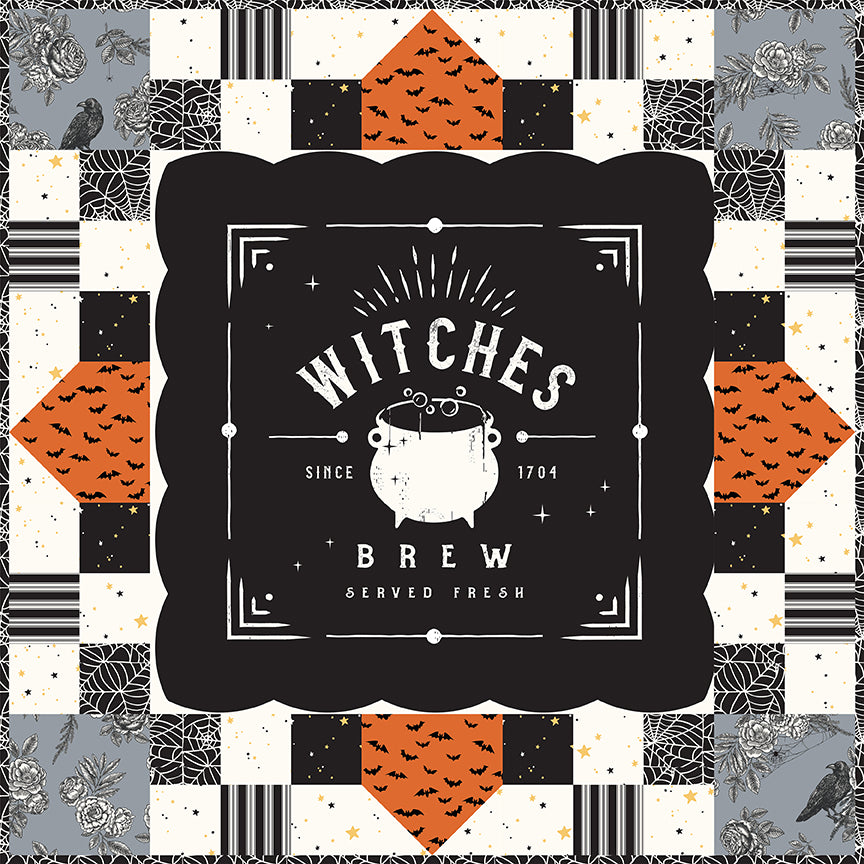 Sophisticated Halloween Pillows, Fabric Project Panel 36"x43" from Riley Blake Designs