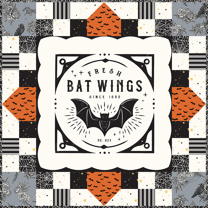 Sophisticated Halloween Pillows, Fabric Project Panel 36"x43" from Riley Blake Designs