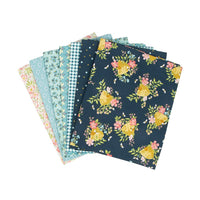 Clearance - 1/2 Yard Flat Fold - Honeycomb Hill by the Yard Quilting Cotton features florals, beehives, bees, honeycombs, and gingham
