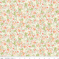 Clearance - 1/2 Yard Flat Fold - Honeycomb Hill by the Yard Quilting Cotton features florals, beehives, bees, honeycombs, and gingham