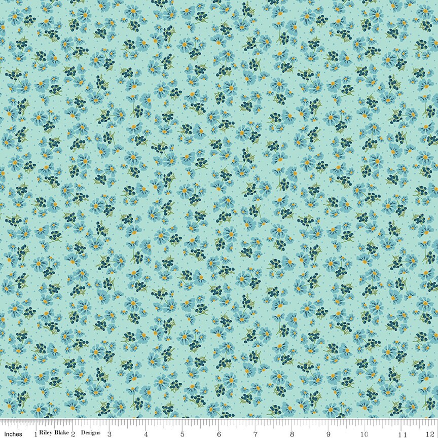 Clearance - 1/2 Yard Flat Fold - Honeycomb Hill by the Yard Quilting Cotton features florals, beehives, bees, honeycombs, and gingham
