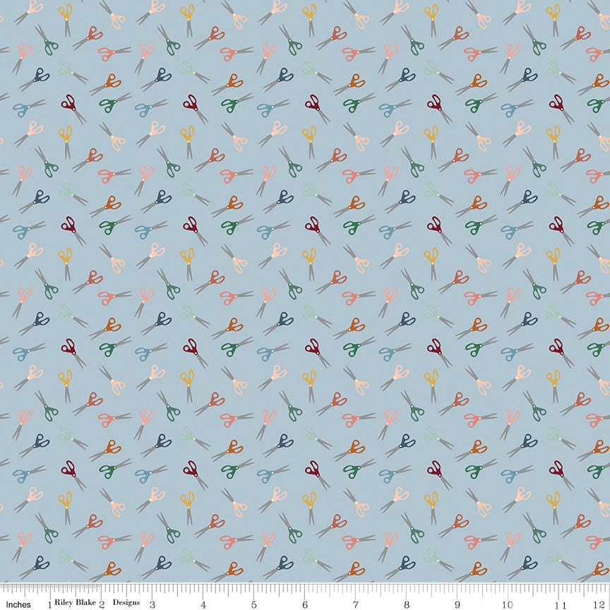 Clearance - 1/2 Yard Flat Fold - Let's Create by the yard Quilting Cotton features modern playful colors, florals, maker icons