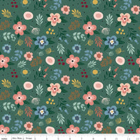 Clearance - 1/2 Yard Flat Fold - Let's Create by the yard Quilting Cotton features modern playful colors, florals, maker icons