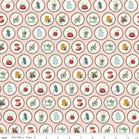 Clearance - 1/2 Yard Flat Fold - Let's Create by the yard Quilting Cotton features modern playful colors, florals, maker icons