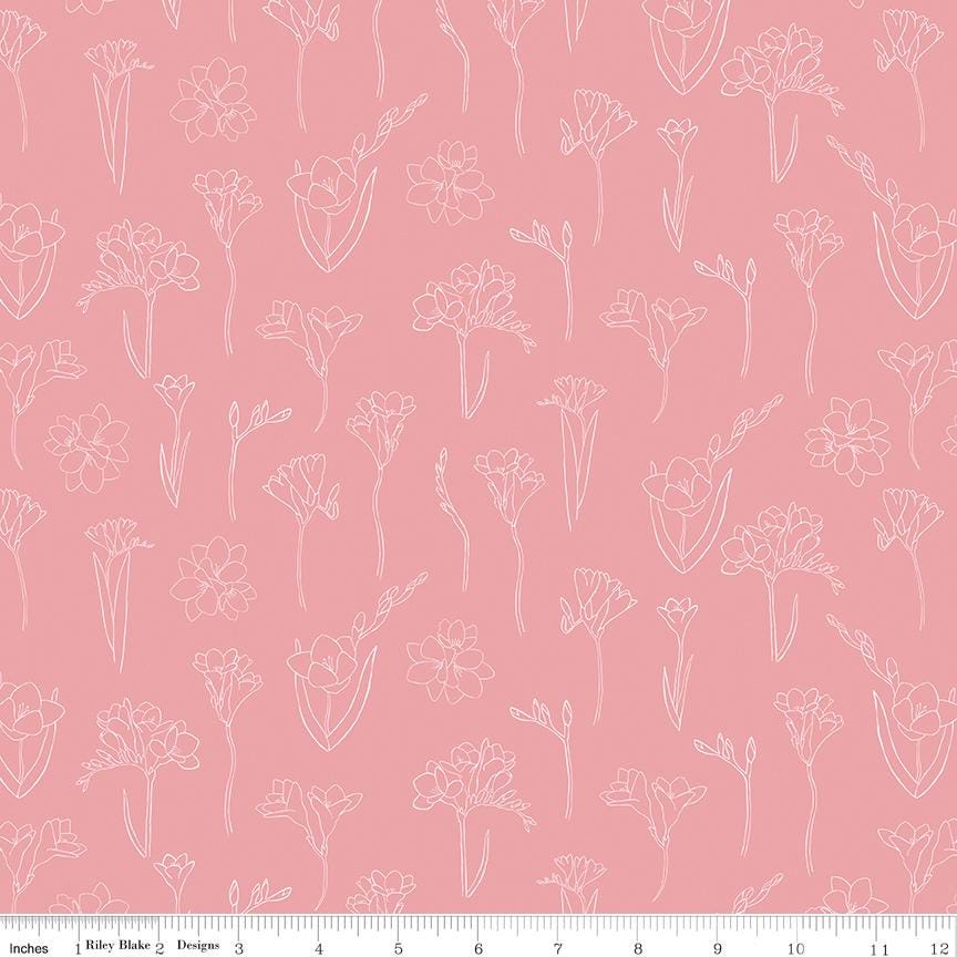 Clearance - 1/2 Yard Flat Fold - South Hill Navy Collection Quilting Cotton by Fran Gulick, Riley Blake Designs