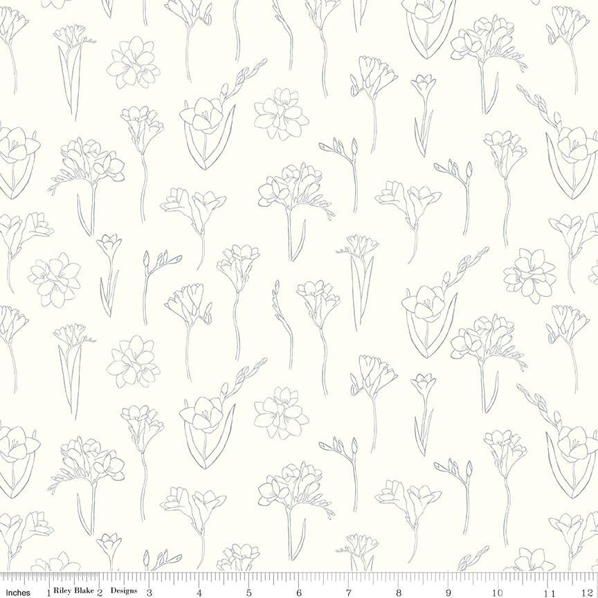 Clearance - 1/2 Yard Flat Fold - South Hill Blush Collection Quilting Cotton by Fran Gulick, Riley Blake Designs