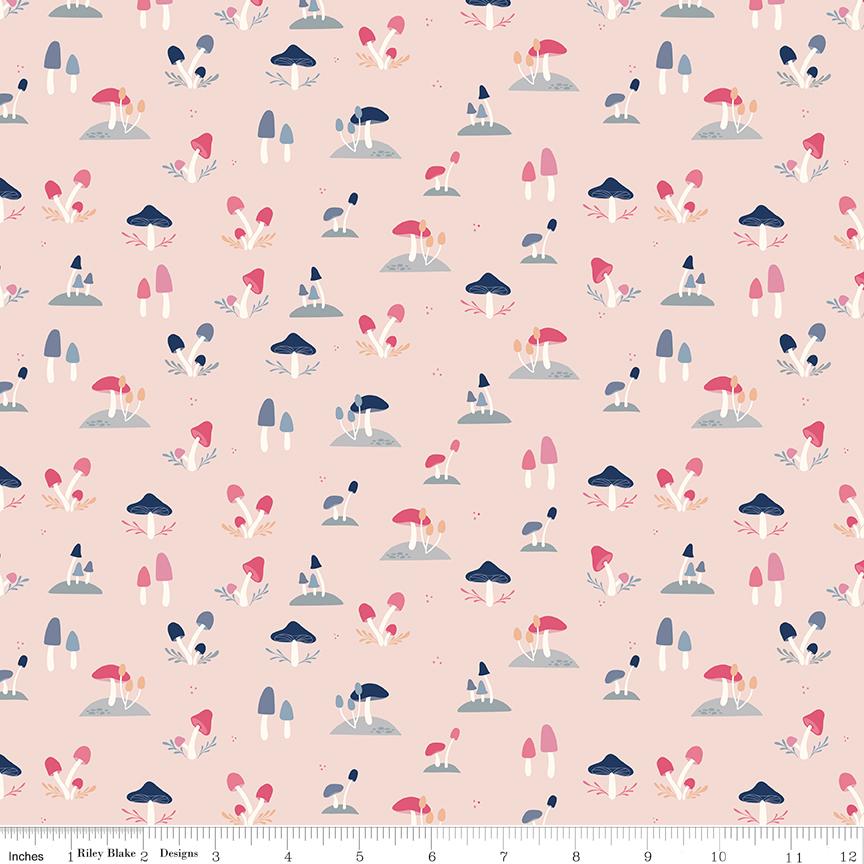 Clearance - 1/2 Yard Flat Fold - South Hill Blush Collection Quilting Cotton by Fran Gulick, Riley Blake Designs