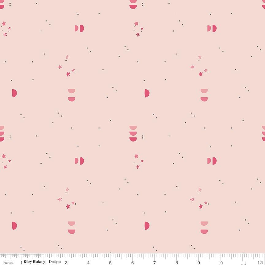 Clearance - 1/2 Yard Flat Fold - South Hill Blush Collection Quilting Cotton by Fran Gulick, Riley Blake Designs