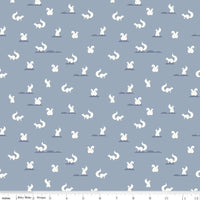 Clearance - 1/2 Yard Flat Fold - South Hill Navy Collection Quilting Cotton by Fran Gulick, Riley Blake Designs