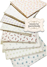 Low Volume Fat Quarter Bundle, 8 Pieces, Autumn Collection, Lori Holt