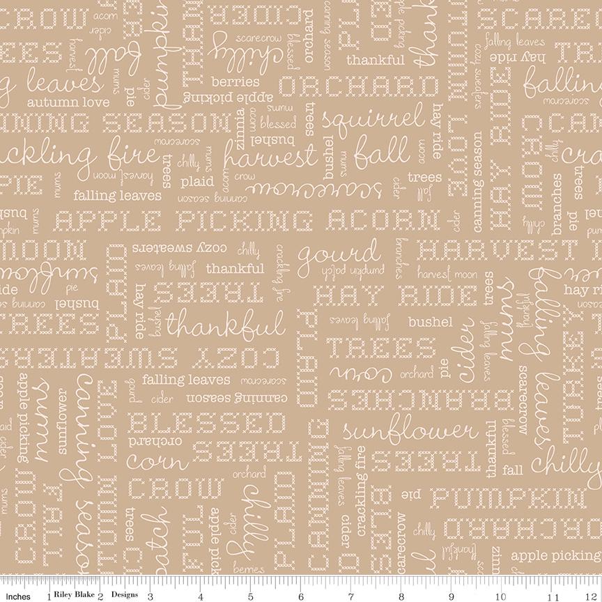Autumn Fat Quarter Bundle, 9 Pieces, Autumn Collection by Lori Holt for Riley Blake Designs