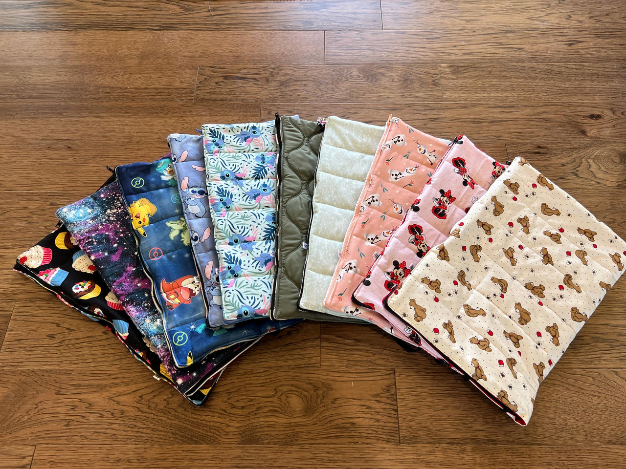 18 inch Doll Sleeping Bag Set - Green & Buffalo Check - Includes Weekend Bag, Pillow, and Pillow Case, Handmade Gift for Kids or Collectors