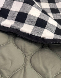 18 inch Doll Sleeping Bag Set - Green & Buffalo Check - Includes Weekend Bag, Pillow, and Pillow Case, Handmade Gift for Kids or Collectors