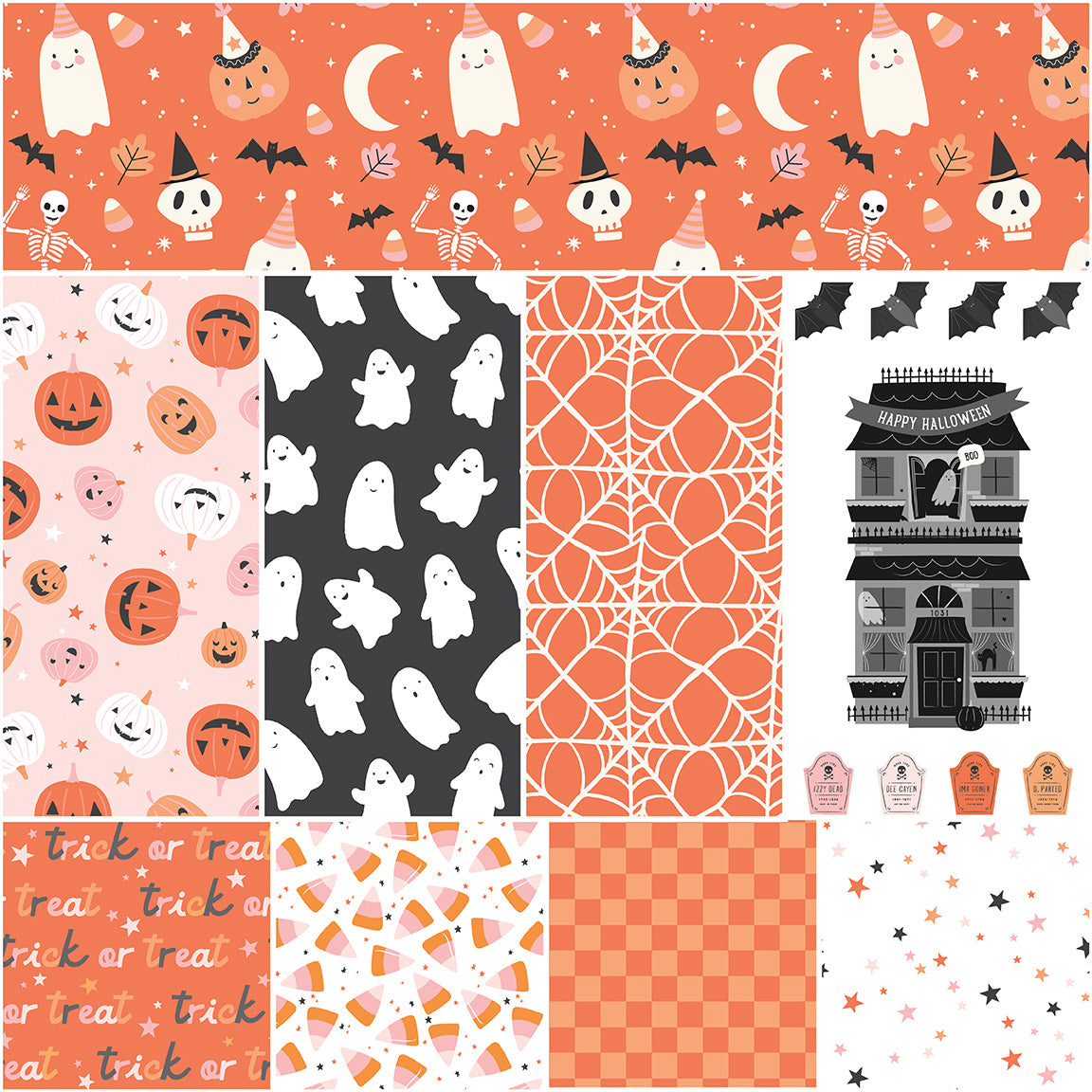 Hey Pumpkin Mr. Bones Jr. Project Panel by Riley Blake Designs