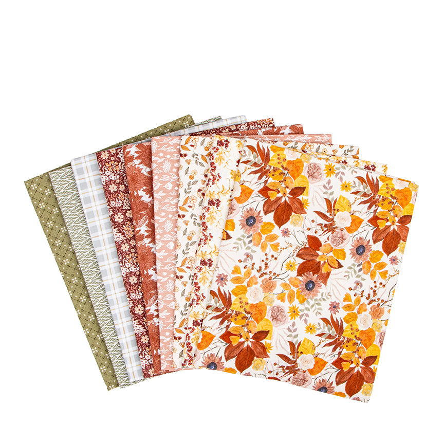 1/2 Yard Flat Fold - Evening on the Prairie Quilting Cotton - Main Print - Cream