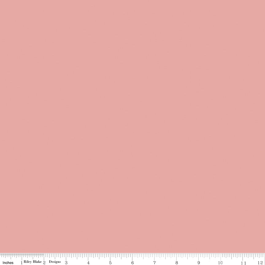 1/2 Yard - Riley Blake Confetti Cotton™ Mellow Rose Solid Quilting Fabric