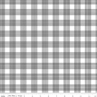 Press On: Pinstripe Plaid - Black - 1/2 Yard Flat Fold - by J. Wecker Frisch for Riley Blake Designs