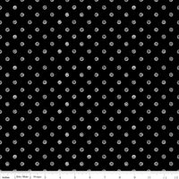 Press On: Ironing Board - Black with White Polka Dots - 1/2 Yard Flat Fold - by J. Wecker Frisch for Riley Blake Designs