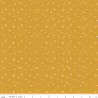 1/2 Yard Flat Fold Shining Star Honey, It Takes a Village Designer Quilting Cotton by Jennifer Long for Riley Blake Designs