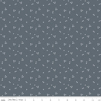 1/2 Yard Flat Fold, Shining Star Smoke Gray, It Takes a Village Designer Quilting Cotton, by Jennifer Long for Riley Blake Designs