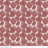 1/2 Yard Flat Fold - Evening on the Prairie Sunflower Dusty Rose