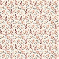 1/2 Yard Flat Fold - Evening on the Prairie Autumn Floral Cream