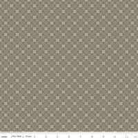 1/2 Yard Flat Fold - Evening on the Prairie Geo Floral Green, Designer Quilting Cotton