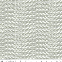 1/2 Yard Flat Fold - Evening on the Prairie Geo Leaves Green, Designer Quilting Cotton