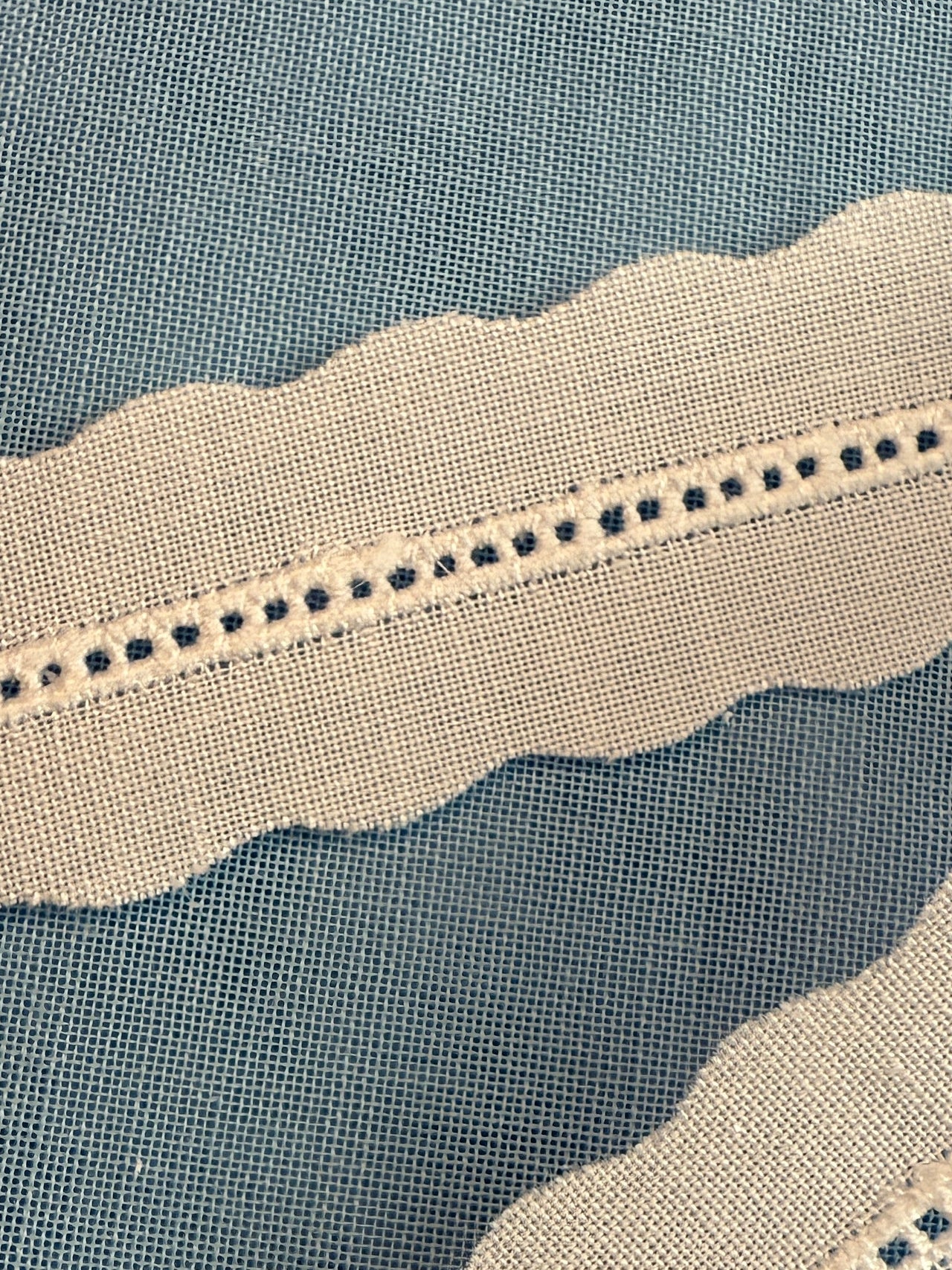 1/2 Yard - Swiss Baby Entredeux Insertion, White, 100% Cotton, Capitol Imports, Imported from Switzerland