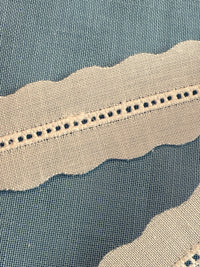 1/2 Yard - Swiss Baby Entredeux Insertion, White, 100% Cotton, Capitol Imports, Imported from Switzerland