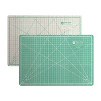 Two cutting mats with grid lines on a white background