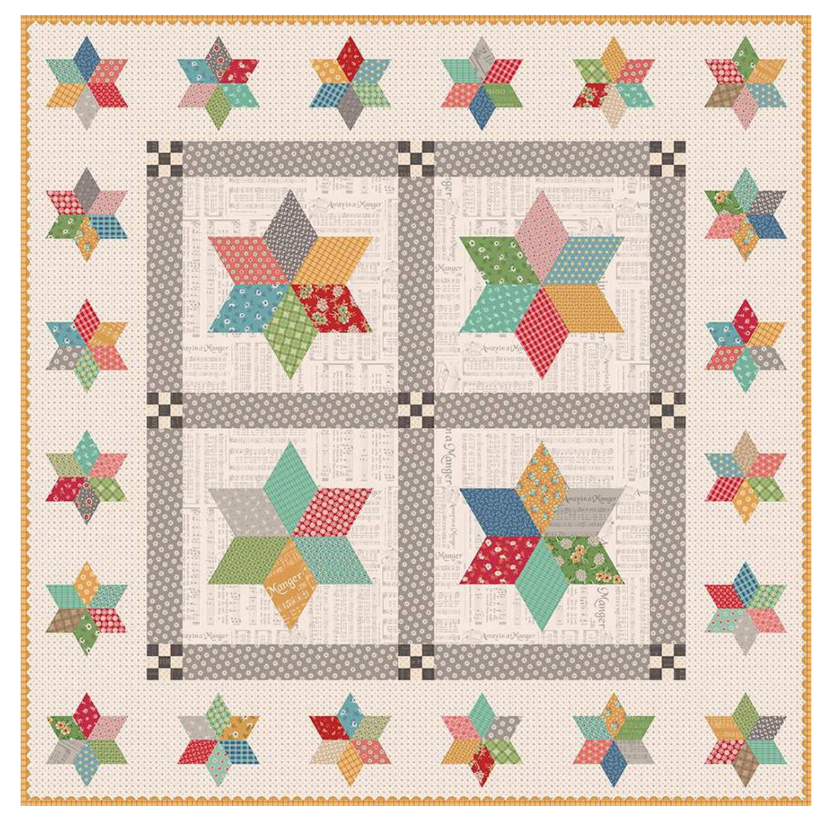 Bee in my Bonnet Home Town Stars Quilt Pattern