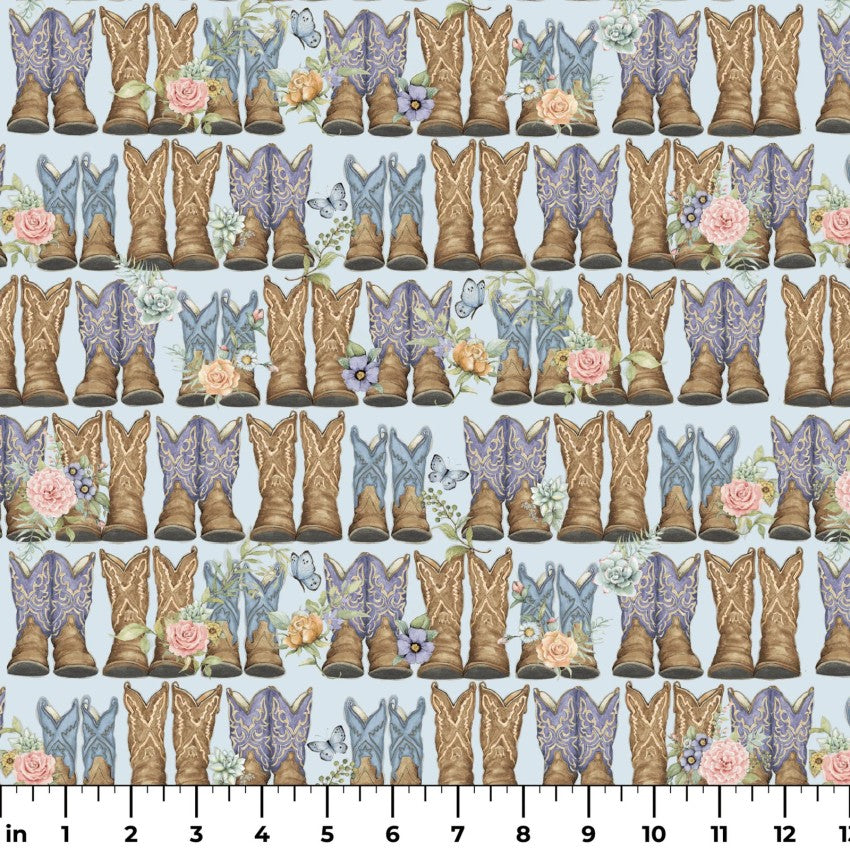 1/2 Yard Highland Ranch Dusty Boots