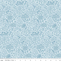 1/2 Yard - Sweet Cotton Tales Bunny Meadows Powder Blue Quilting Cotton – Riley Blake Designs (1/2 Yard)