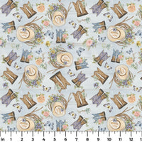 1/2 Yard Highland Ranch Tossed Boots