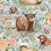 1/2 Yard Highland Ranch Cow Ranch