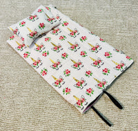 Unicorns/ Pink Flannel - 18 inch Doll Sleeping Bag with Pillow and Pillow Case