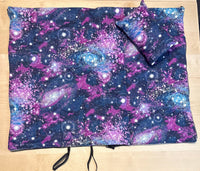 Galaxy/White - 18 inch Doll Sleeping Bag with Pillow and Pillow Case