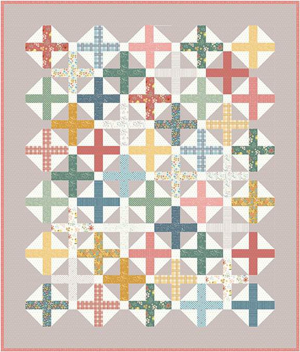 Clearance - Hopscotch Quilt Pattern by Amy Smart for Riley Blake Designs, Goes with Albion Collection