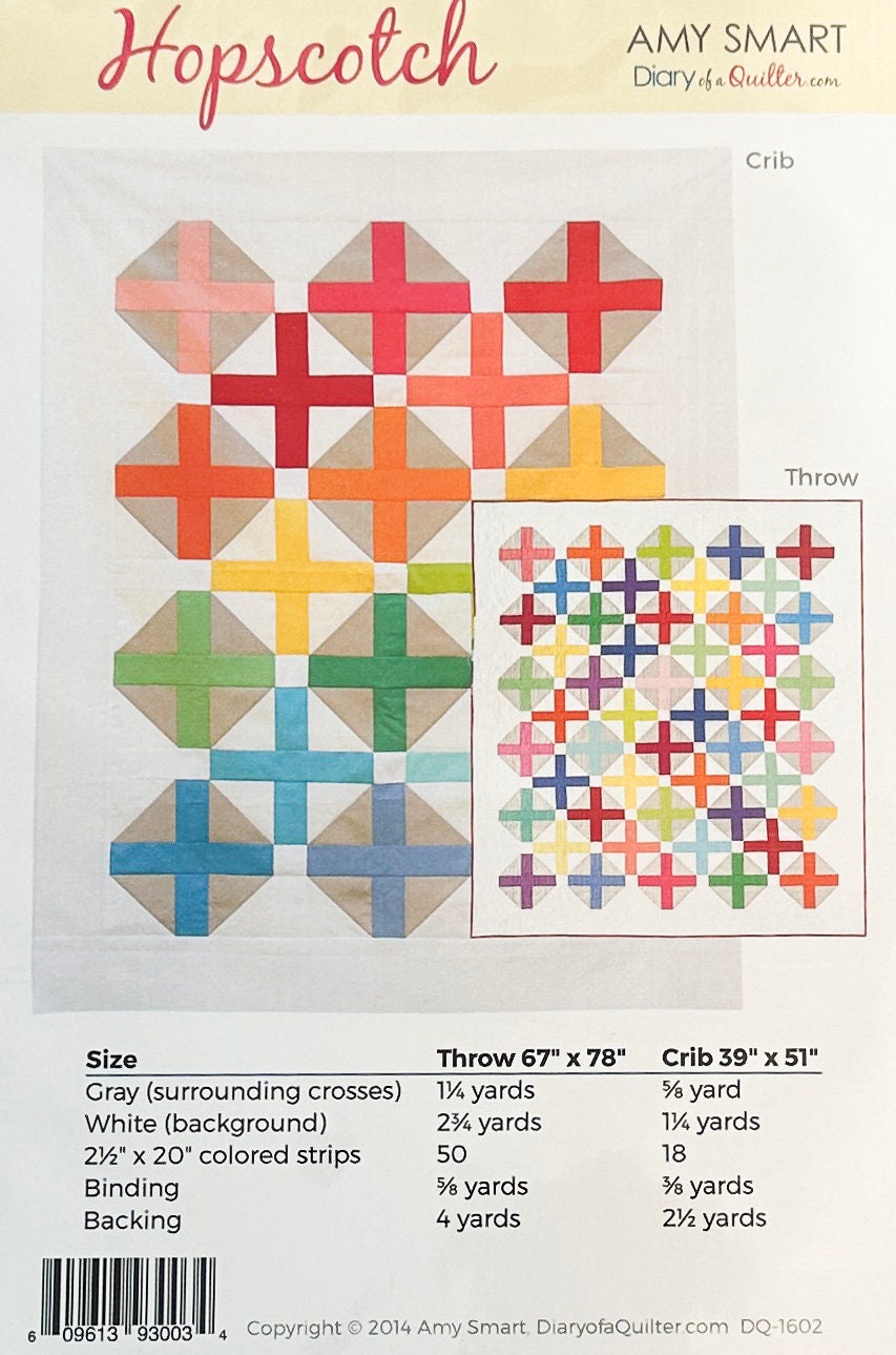 Clearance - Hopscotch Quilt Pattern by Amy Smart for Riley Blake Designs, Goes with Albion Collection