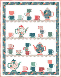 Tea Party Quilt Pattern, Fat Quarter Friendly, Traditional Piecing