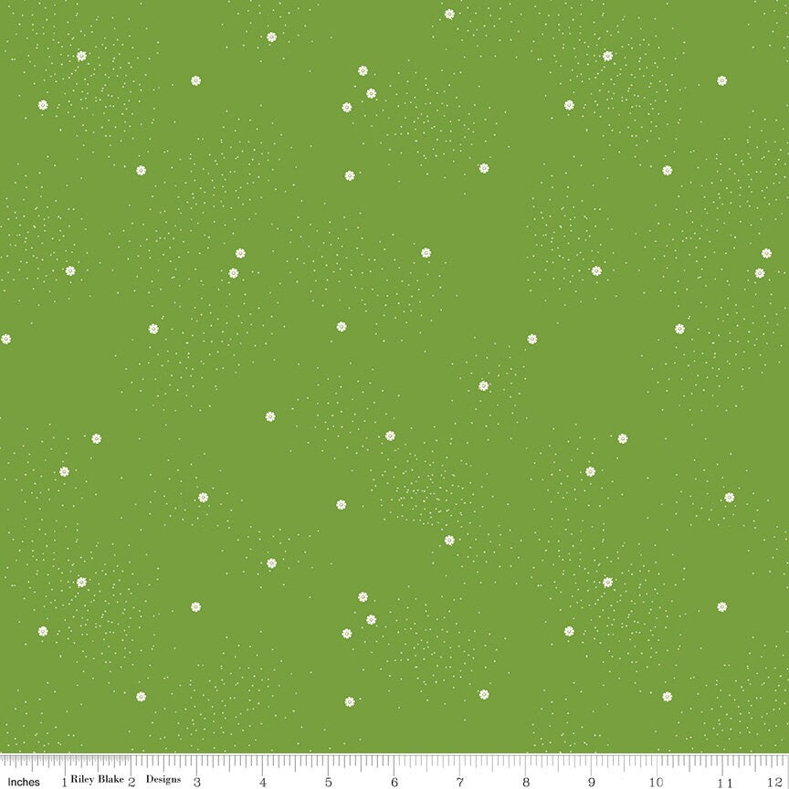 1/2 Yard Dainty Daisy Holly Basics Quilting Cotton for Riley Blake Designs