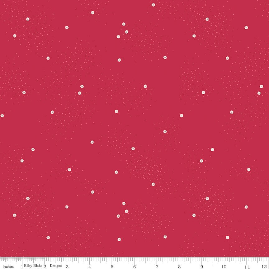 1/2 Yard Dainty Daisy Jazzberry Basics Quilting Cotton for Riley Blake Designs