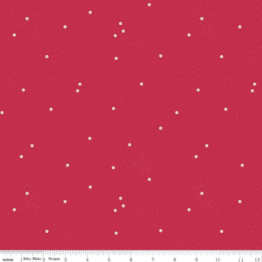 1/2 Yard Dainty Daisy Jazzberry Basics Quilting Cotton for Riley Blake Designs