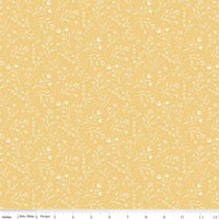 1/2 Yard Albion Wildflowers Yellow Quilting Cotton from Riley Blake Designs