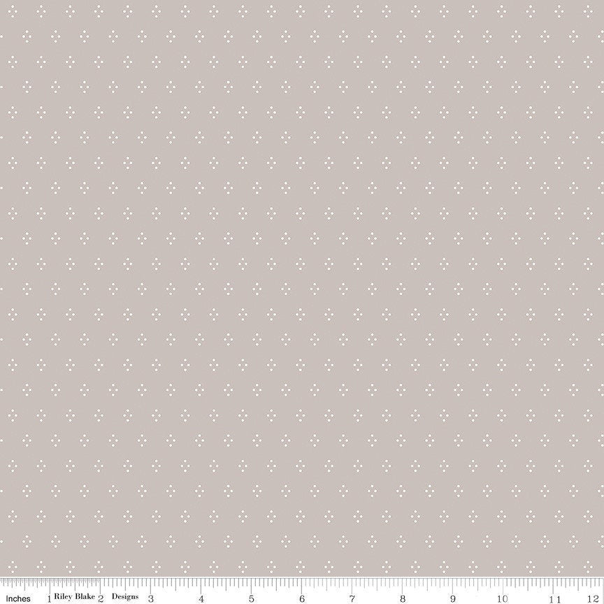 Clearance - 1/2 Yard - Albion Dots Ash Designer Quilting Cotton by Riley Blake Designs