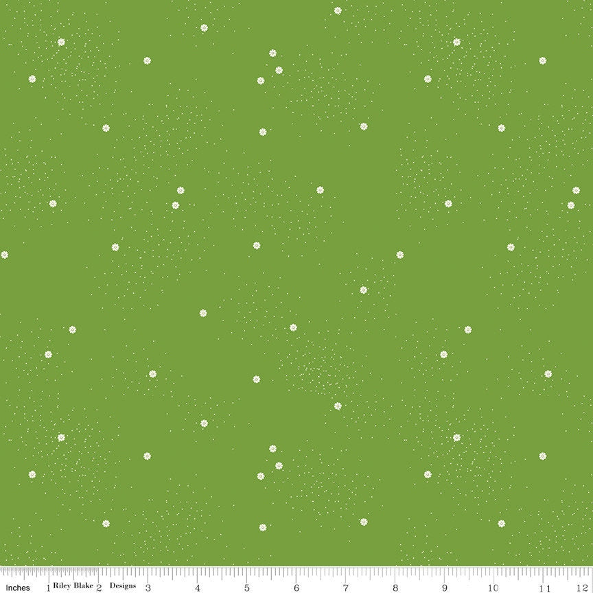 1/2 Yard Dainty Daisy Holly Basics Quilting Cotton for Riley Blake Designs