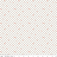 Clearance - 1/2 Yard - Albion Floral Plaid Cream Designer Quilting Cotton by Riley Blake Designs